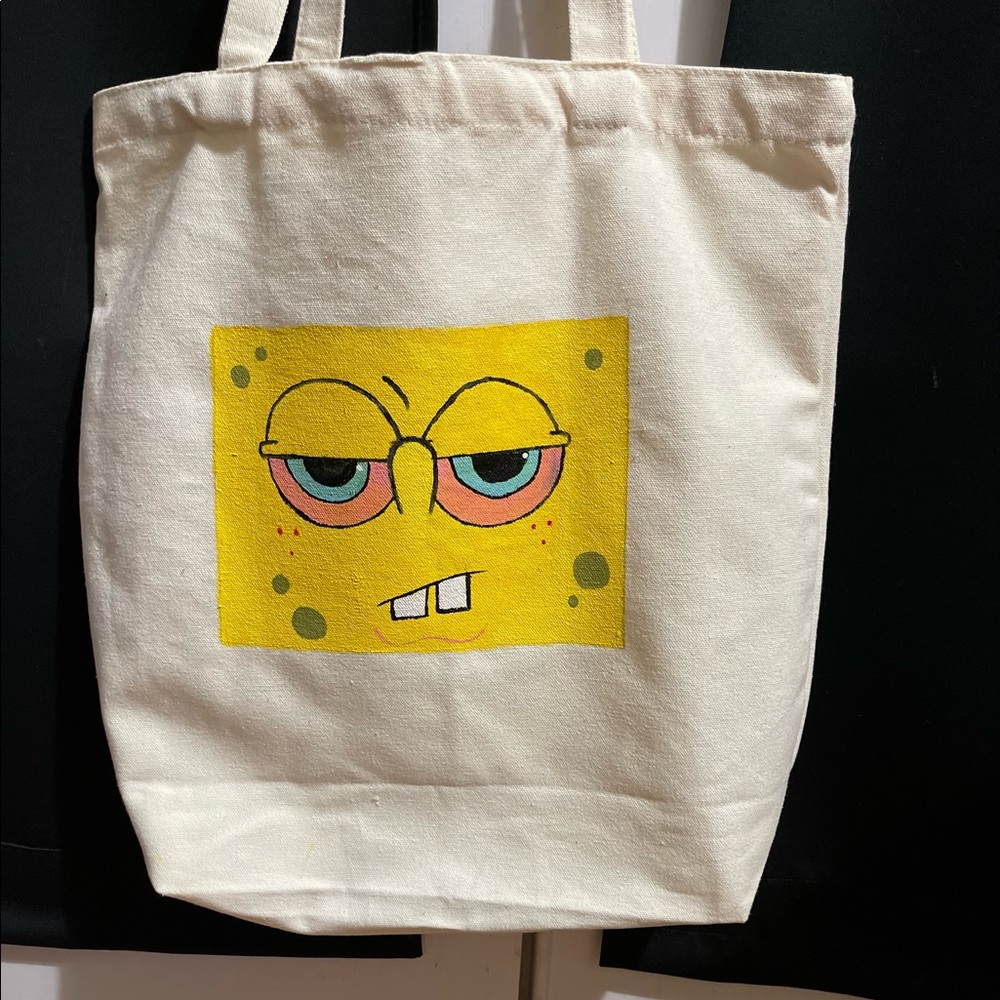 Custom Hand Painted SpongeBob Tote